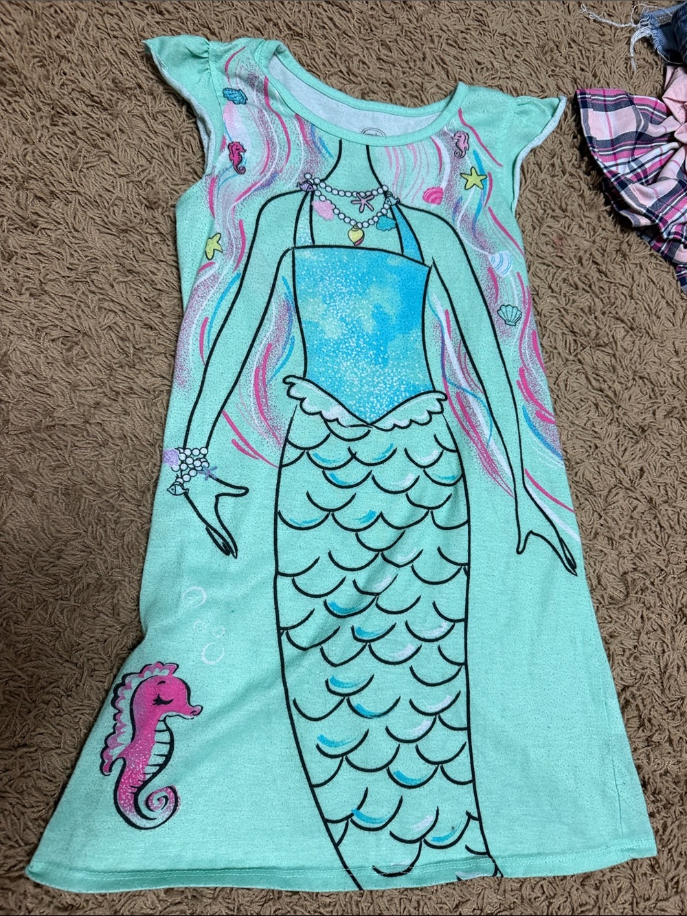 wonder nation Mint Mermaid Nightgown with Pink and Blue Accents
